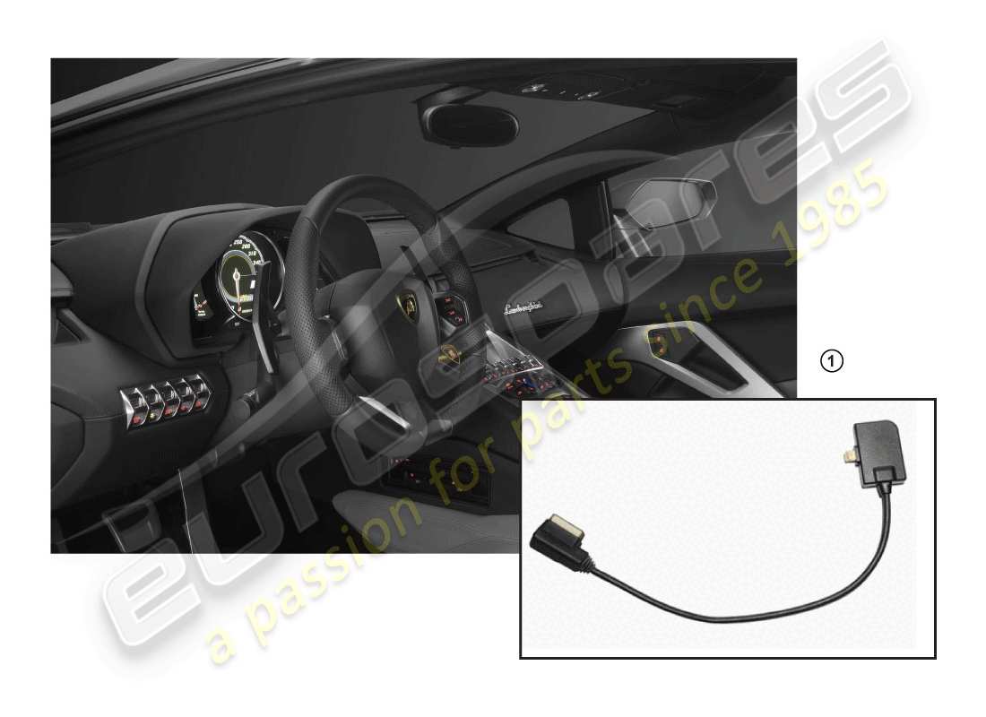 lamborghini huracan lp610-4 spider (accessories) adapter-teilediagramm