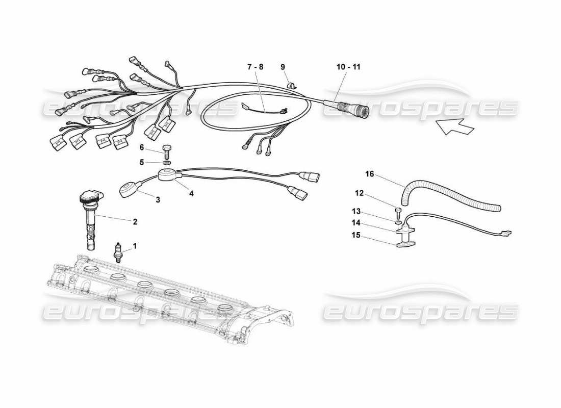 lamborghini murcielago lp670 systemzündungsteildiagramm