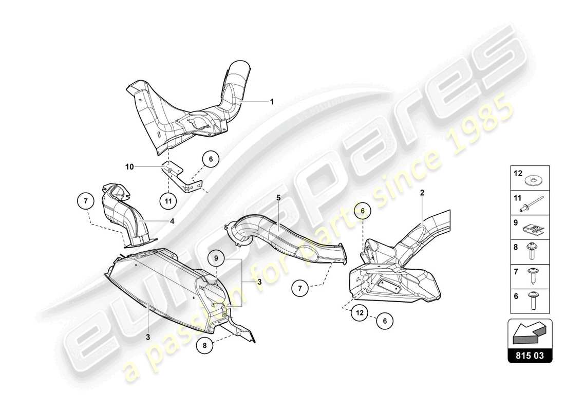 lamborghini lp720-4 roadster 50 (2014) luftkanal-pappe ersatzteildiagramm