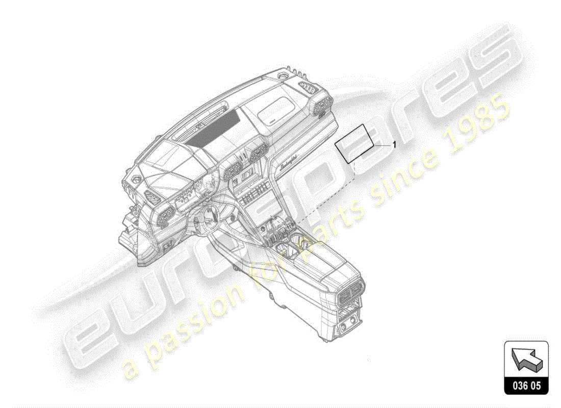 lamborghini urus (accessories) aufprallschutz teilediagramm