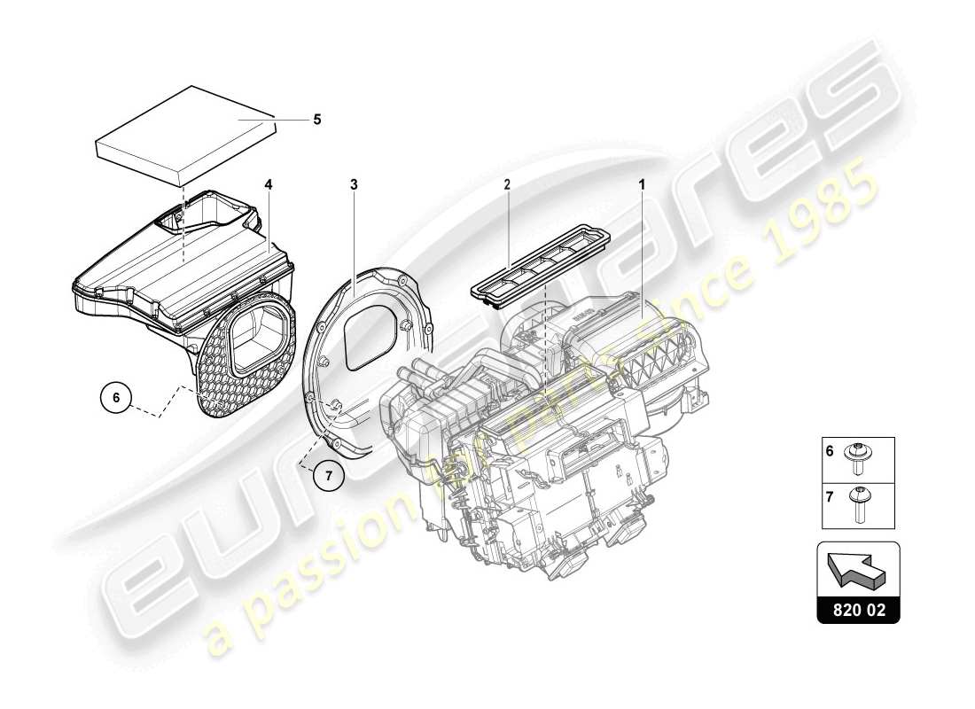 lamborghini 2014 (lp720-4 coupe 50) klimaanlage teilediagramm