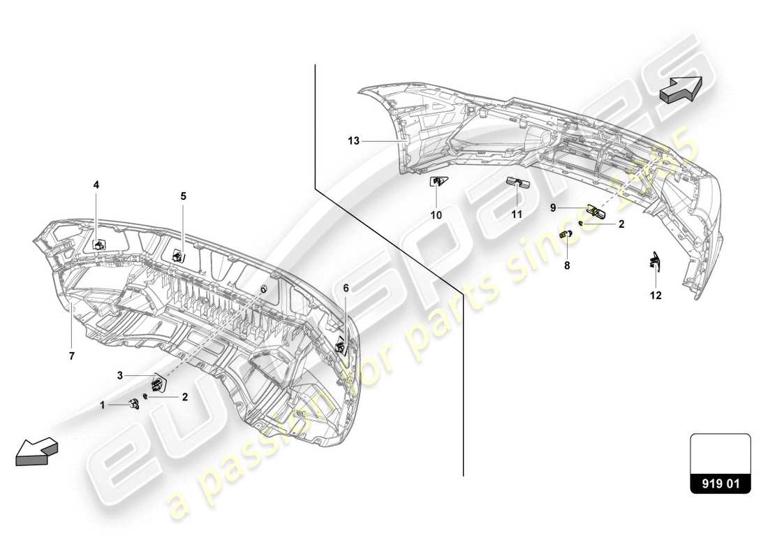 lamborghini lp610-4 coupe (2018) sensoren teilediagramm