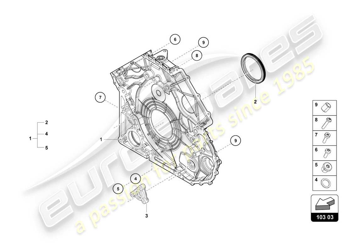 lamborghini 2019 (lp610-4 coupe) abdeckung für steuergehäuse ersatzteildiagramm