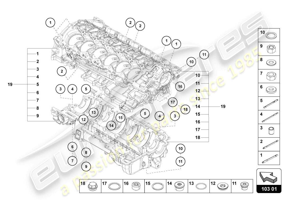 lamborghini lp720-4 coupe 50 (2014) motorblock ersatzteildiagramm