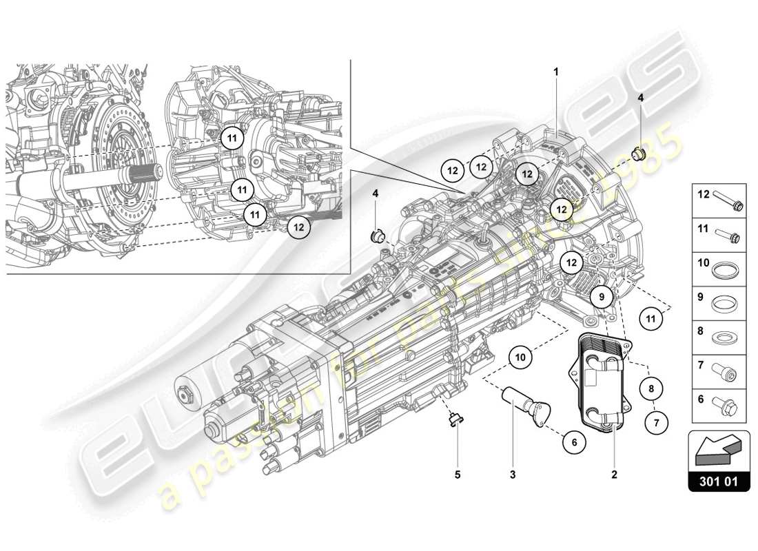 lamborghini 2014 (lp720-4 coupe 50) ölfilter ersatzteildiagramm