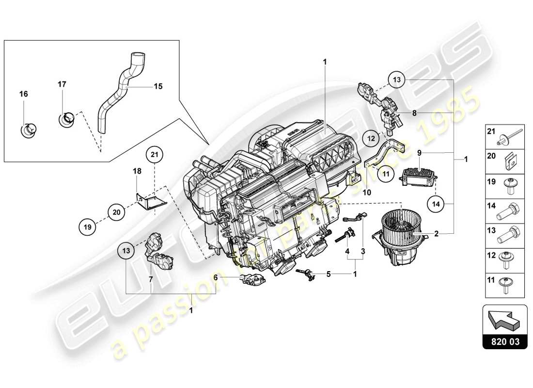 lamborghini lp720-4 coupe 50 (2014) klimaanlage teilediagramm