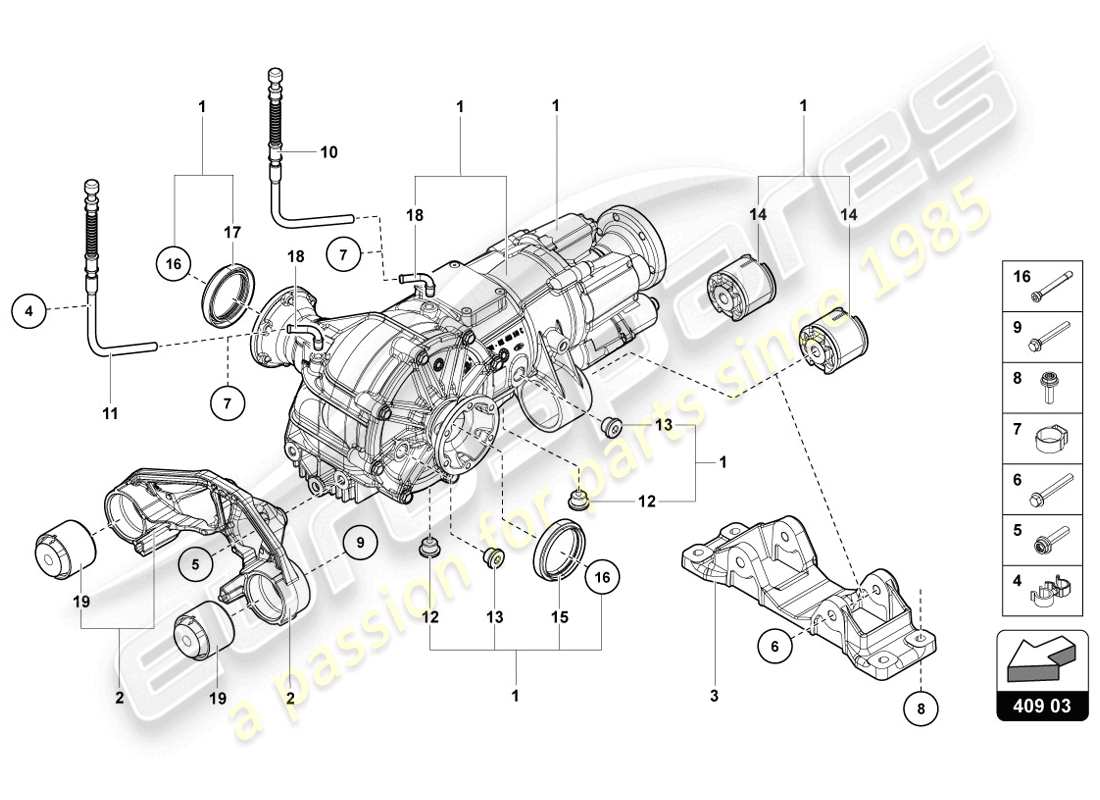 lamborghini lp720-4 coupe 50 (2014) vorderachsdifferential mit visco-kupplung ersatzteildiagramm