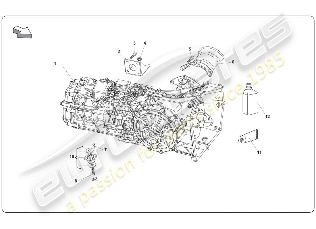 lamborghini super trofeo (2009-2014) baugruppenteildiagramm