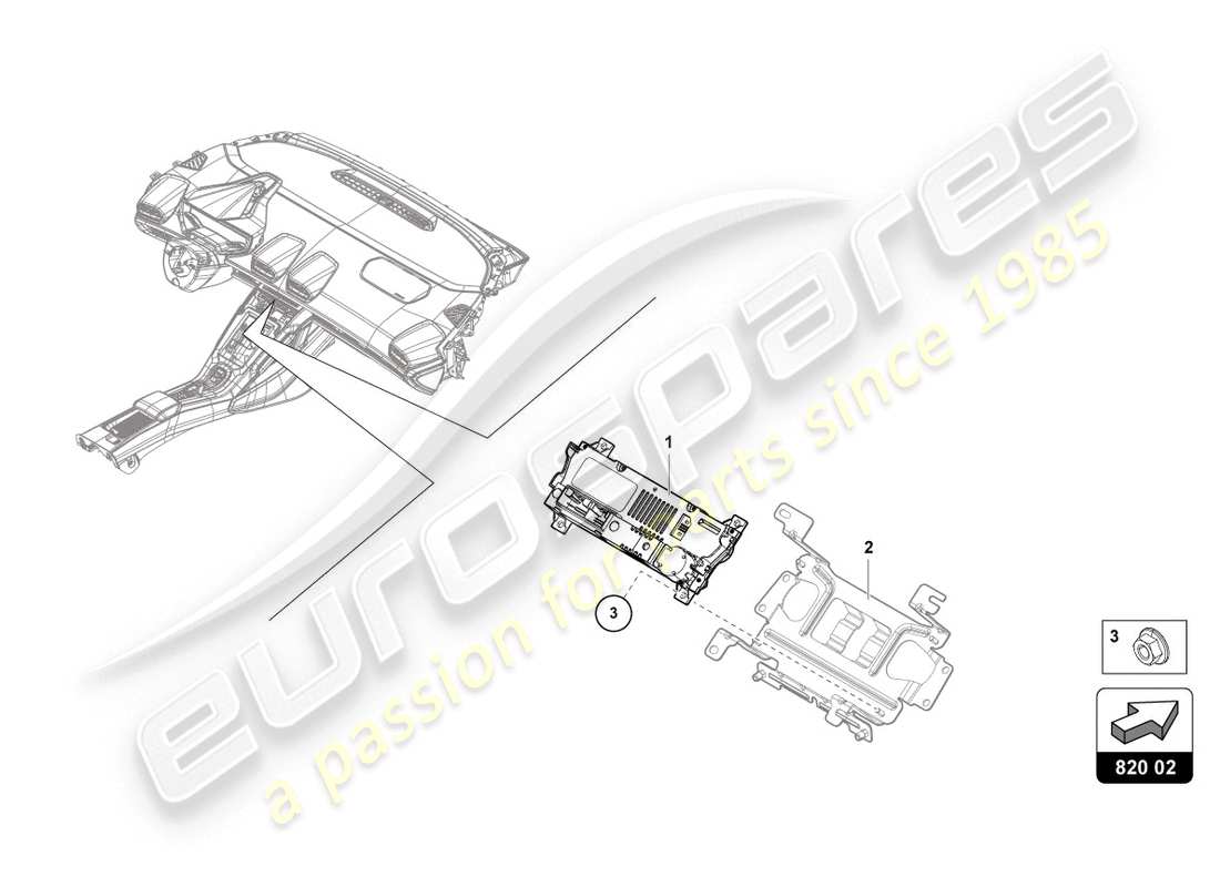 lamborghini evo coupe 2wd (2020) steuergerät für heizung ersatzteildiagramm