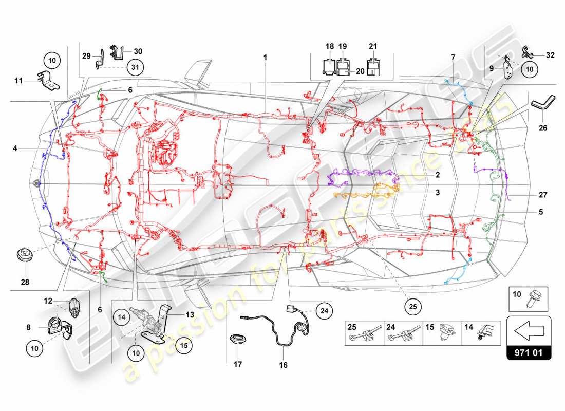 lamborghini centenario roadster (2017) elektrik teilediagramm