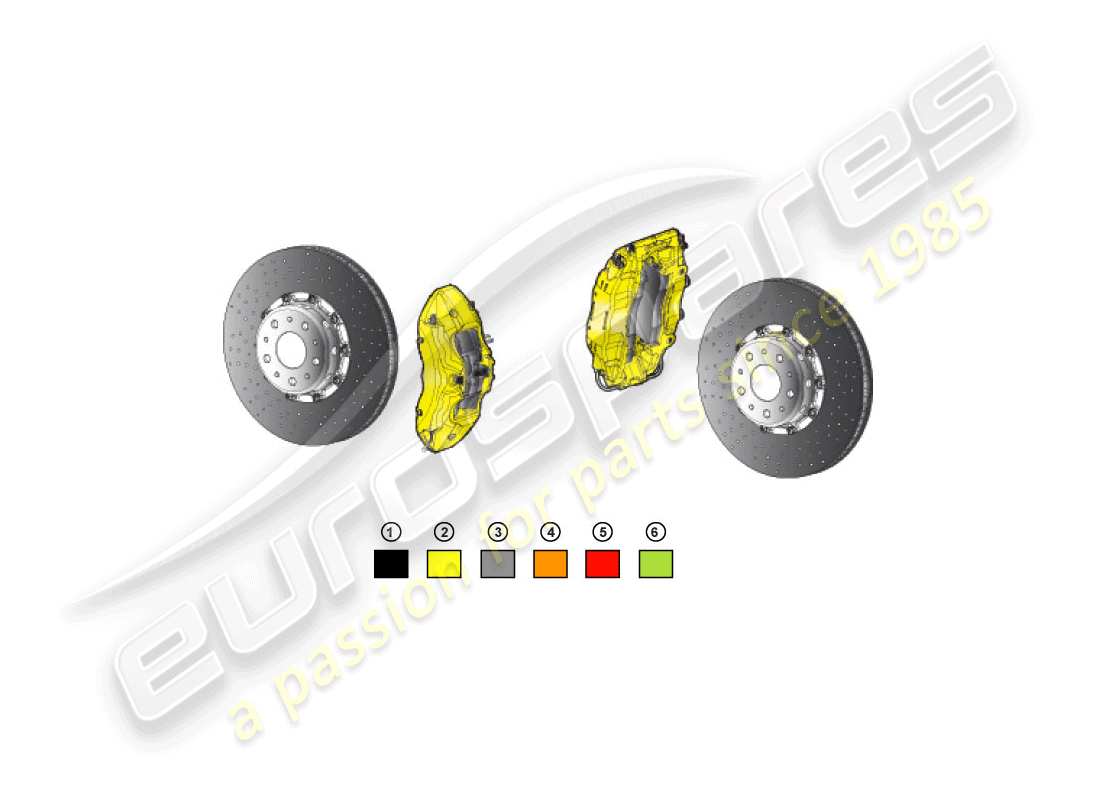lamborghini huracan lp580-2 coupe (accessories) 1 satz bremsscheiben ohne bremsbeläge ersatzteilübersicht