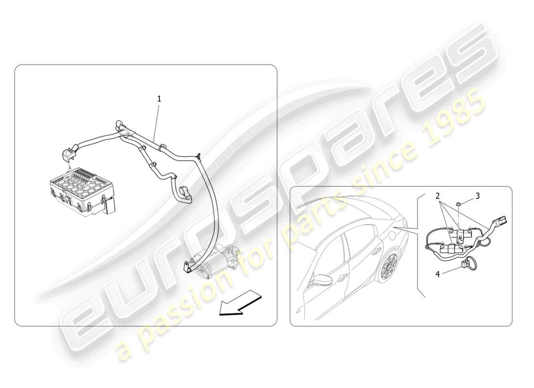 maserati ghibli fragment (2022) hauptverkabelung teilediagramm