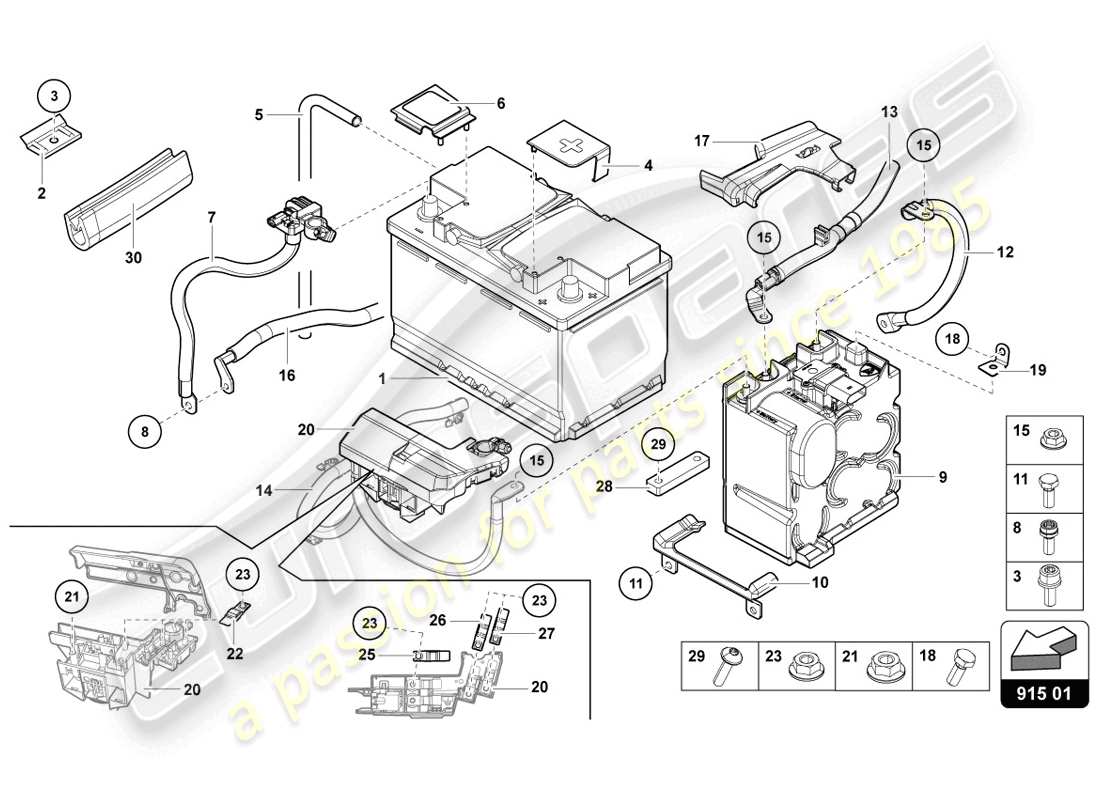 lamborghini lp720-4 coupe 50 (2014) batterie teilediagramm