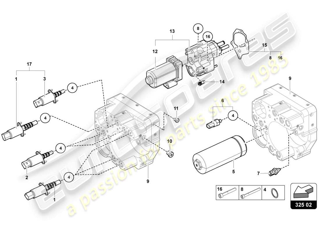 lamborghini lp720-4 coupe 50 (2014) hydraulik-steuergerät ersatzteildiagramm