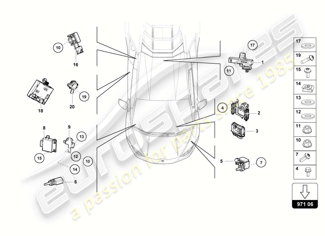 lamborghini lp580-2 spyder (2018) steuereinheit teilediagramm