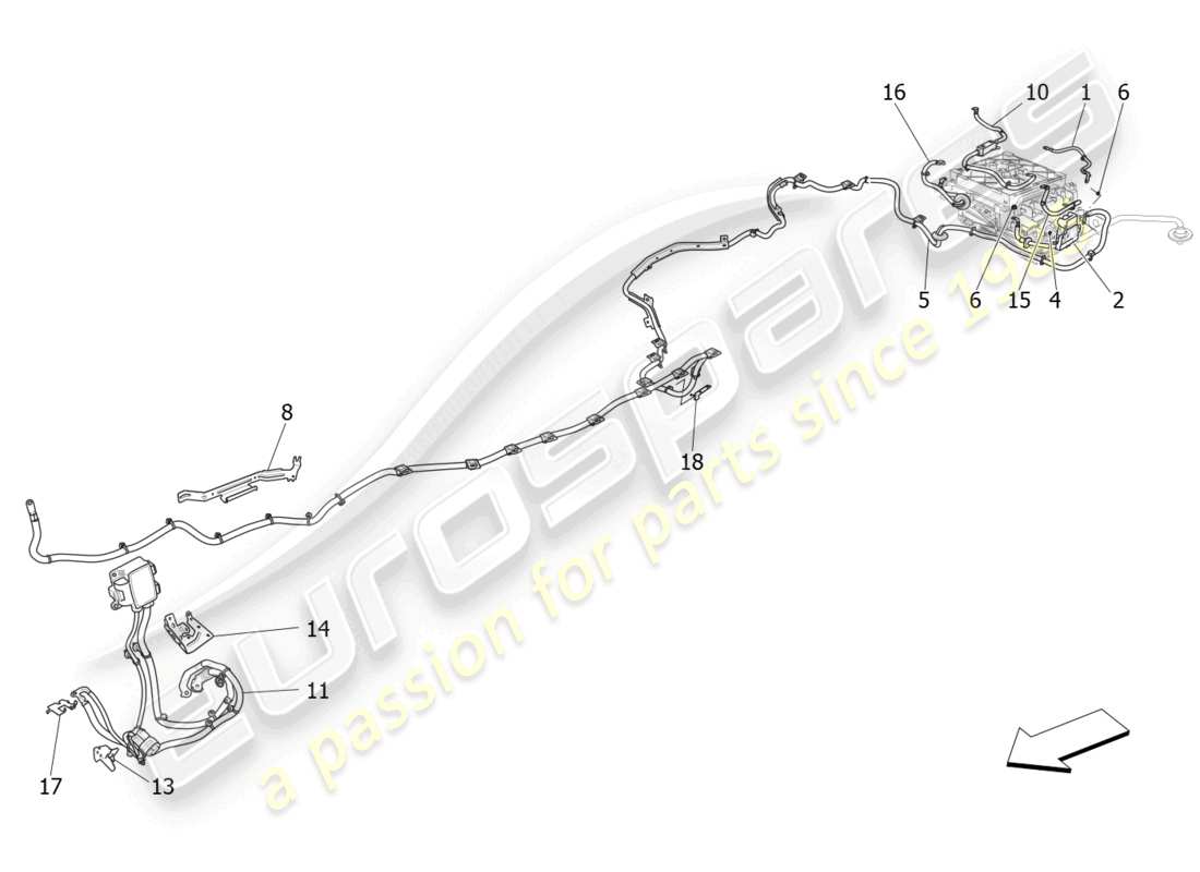 maserati ghibli fragment (2022) hauptverkabelung teilediagramm