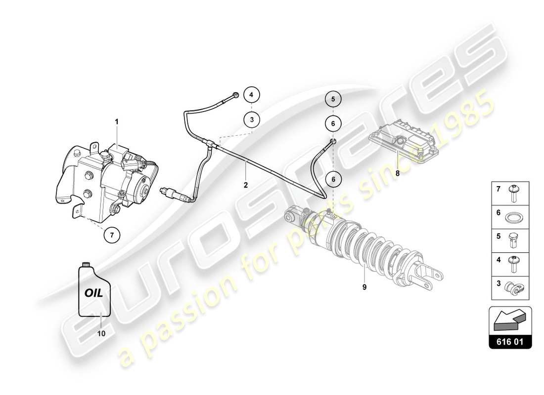 lamborghini 2012 (lp700-4 coupe)) hebevorrichtung ersatzteildiagramm
