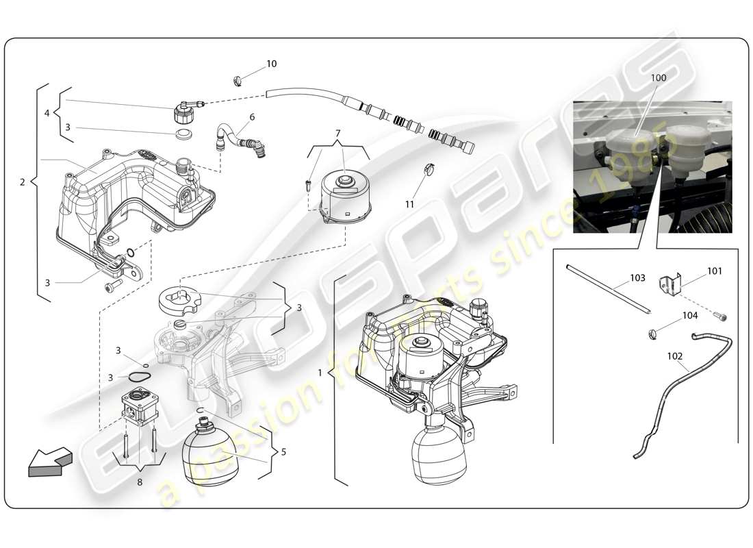 lamborghini super trofeo (2009-2014) e-gear system teilediagramm