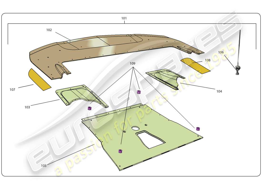 lamborghini super trofeo (2009-2014) frontstoßstange teilediagramm