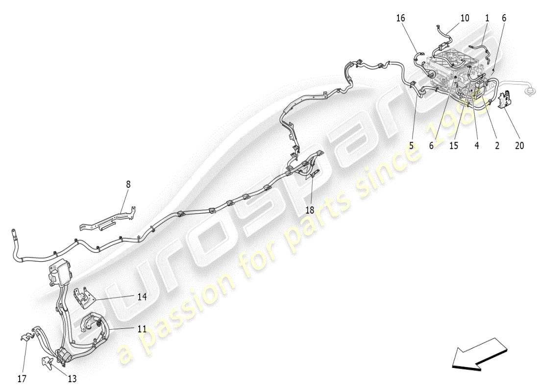 maserati ghibli (2021) hauptverkabelung teilediagramm