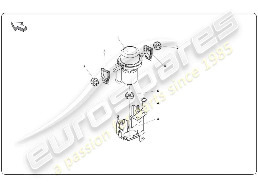 lamborghini super trofeo (2009-2014) bremssystem teilediagramm