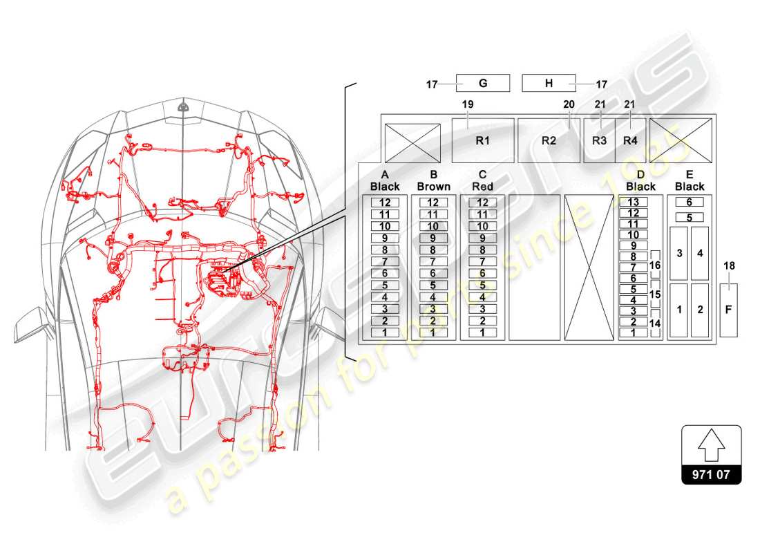lamborghini 2017 (lp740-4 s coupe) sicherungen ersatzteildiagramm