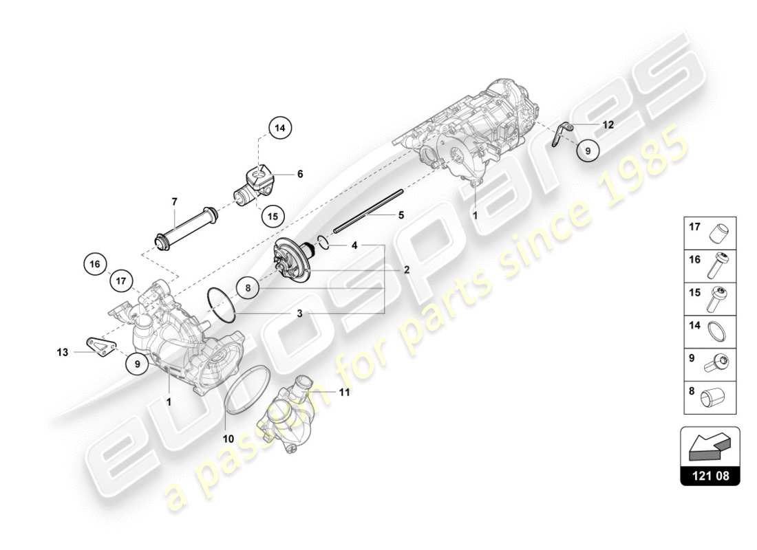 lamborghini lp610-4 spyder (2018) halterung für zwischenwelle der ölpumpe ersatzteildiagramm