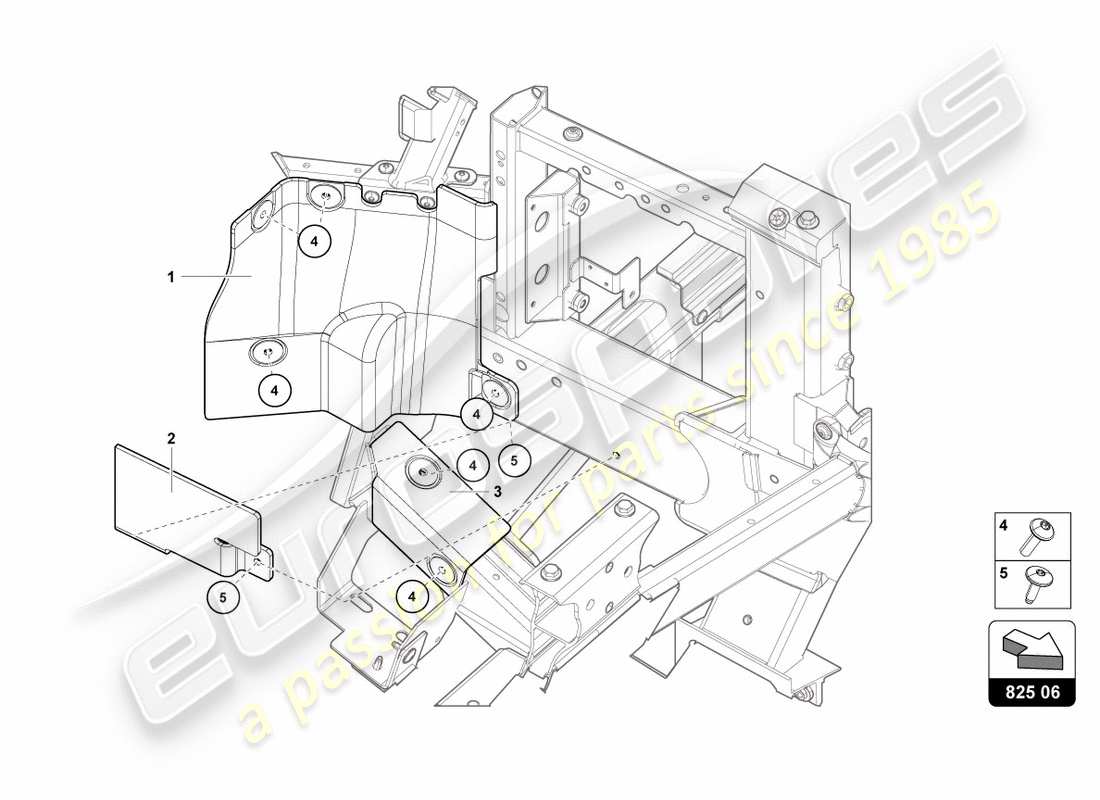 lamborghini centenario coupe (2017) wärmeschild ersatzteildiagramm