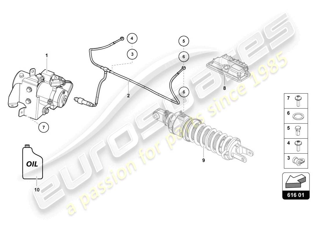 lamborghini 2014 (lp720-4 coupe 50) hebevorrichtung ersatzteildiagramm