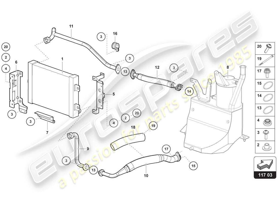 lamborghini lp720-4 coupe 50 (2014) ölkühler teilediagramm