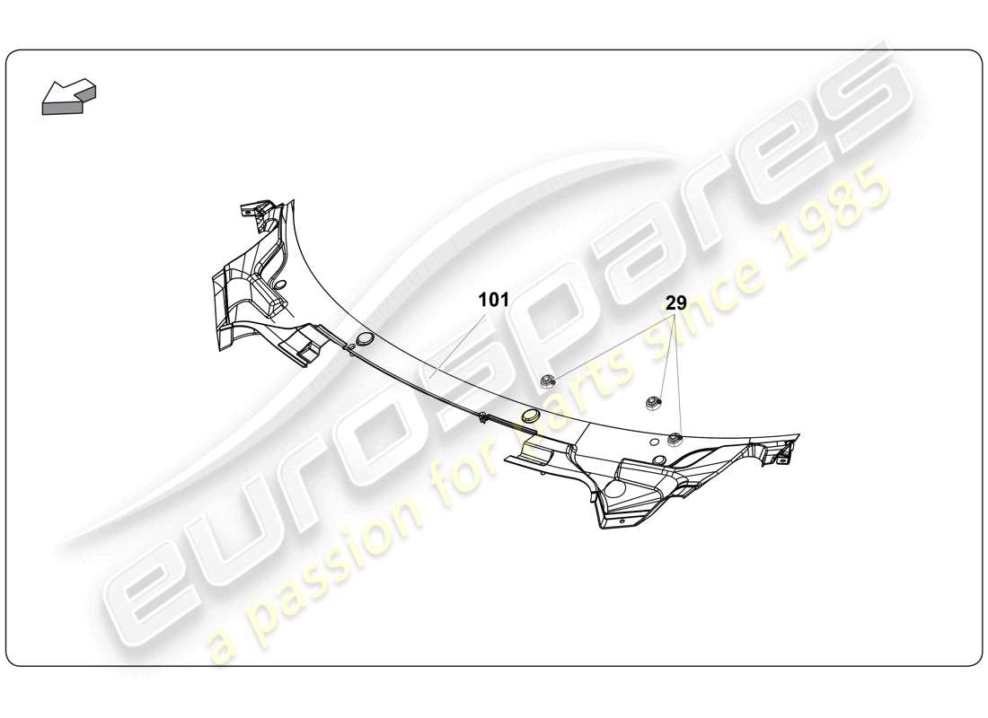 lamborghini super trofeo (2009-2014) cover-ersatzteildiagramm