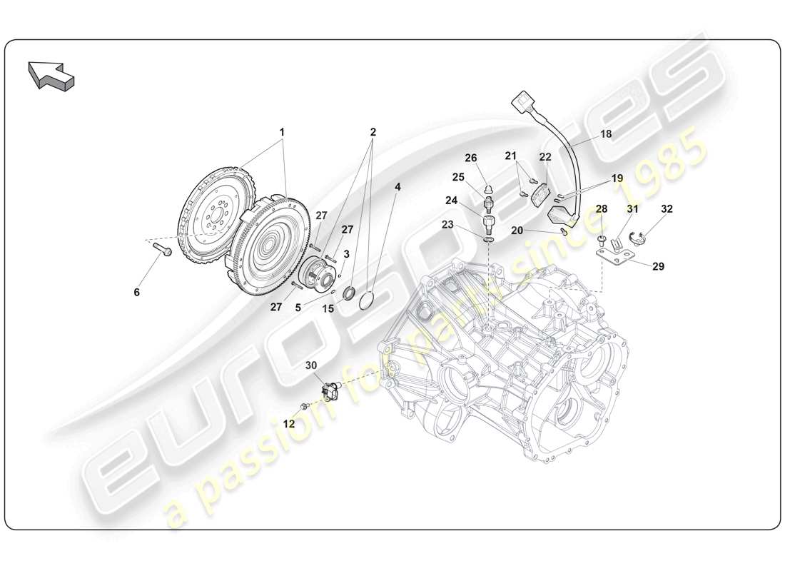 lamborghini super trofeo (2009-2014) kupplung teilediagramm