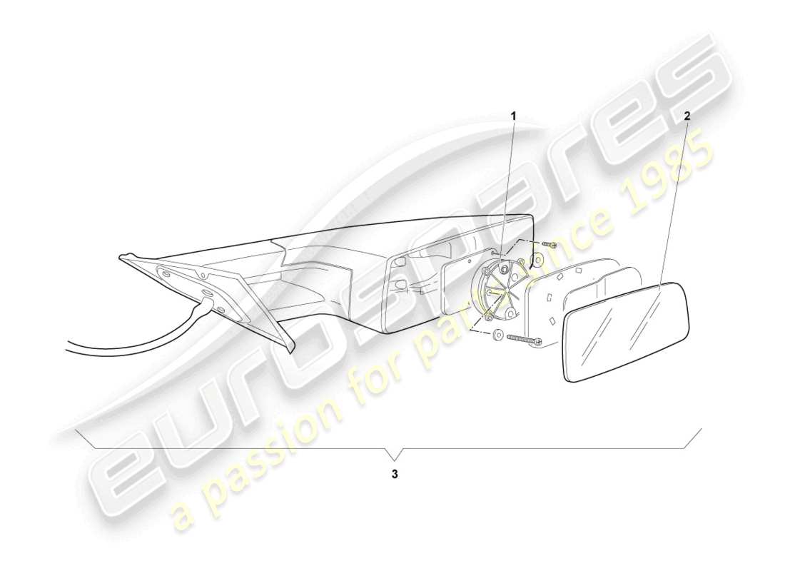 lamborghini murcielago coupe (2005) aussenspiegel ersatzteildiagramm