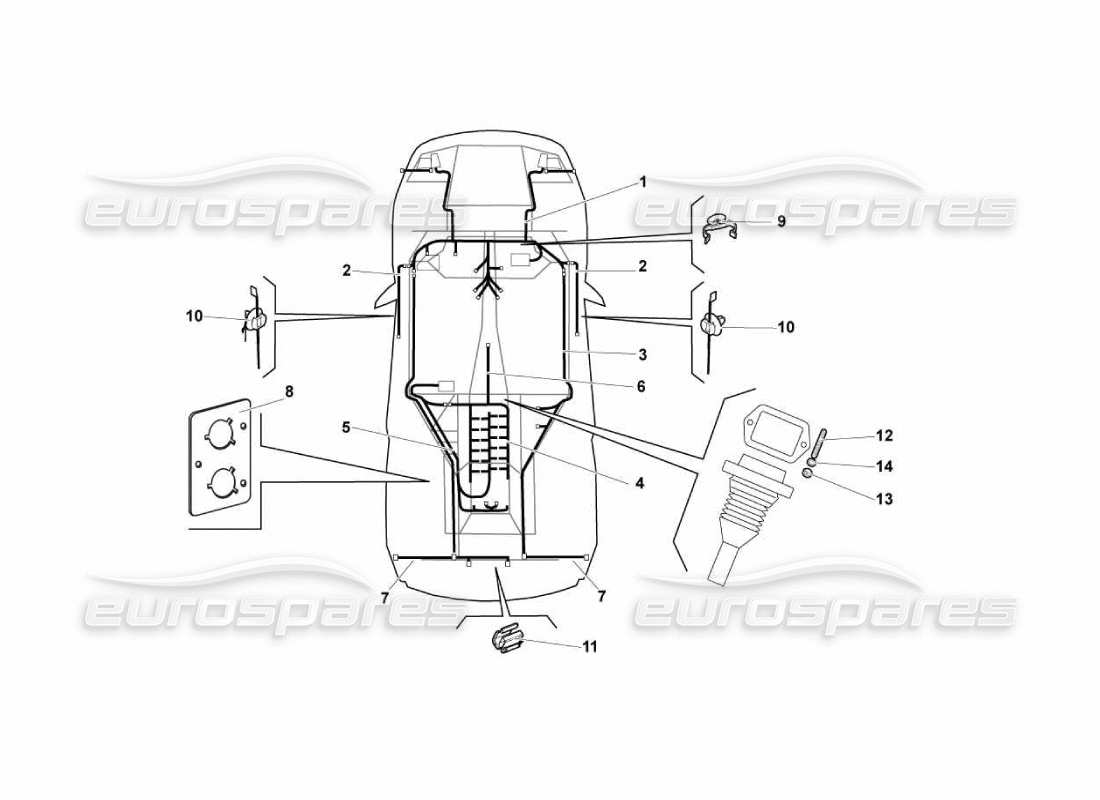lamborghini murcielago lp670 teilediagramm des elektrischen systems