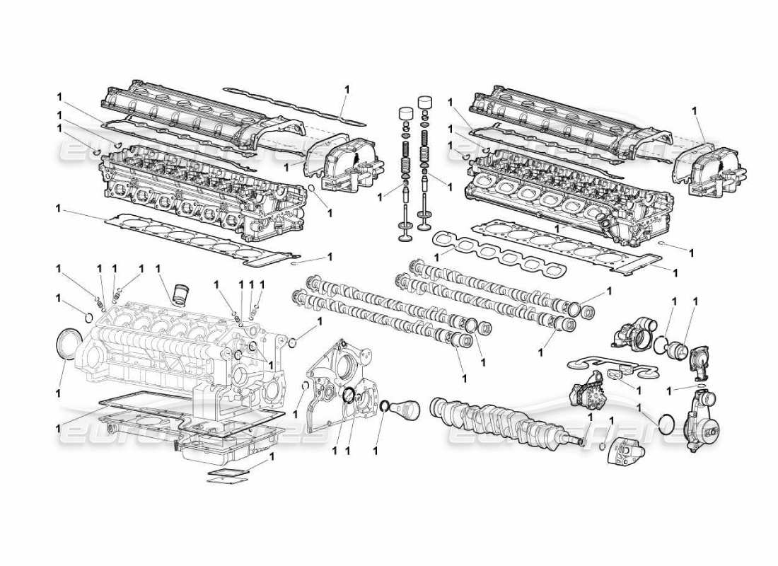 lamborghini murcielago lp670 dichtungssatz-teilediagramm