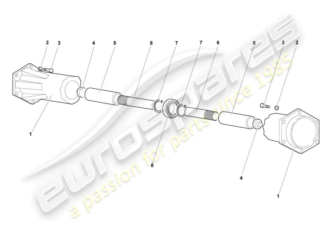 lamborghini murcielago coupe (2005) kardanwelle ersatzteildiagramm