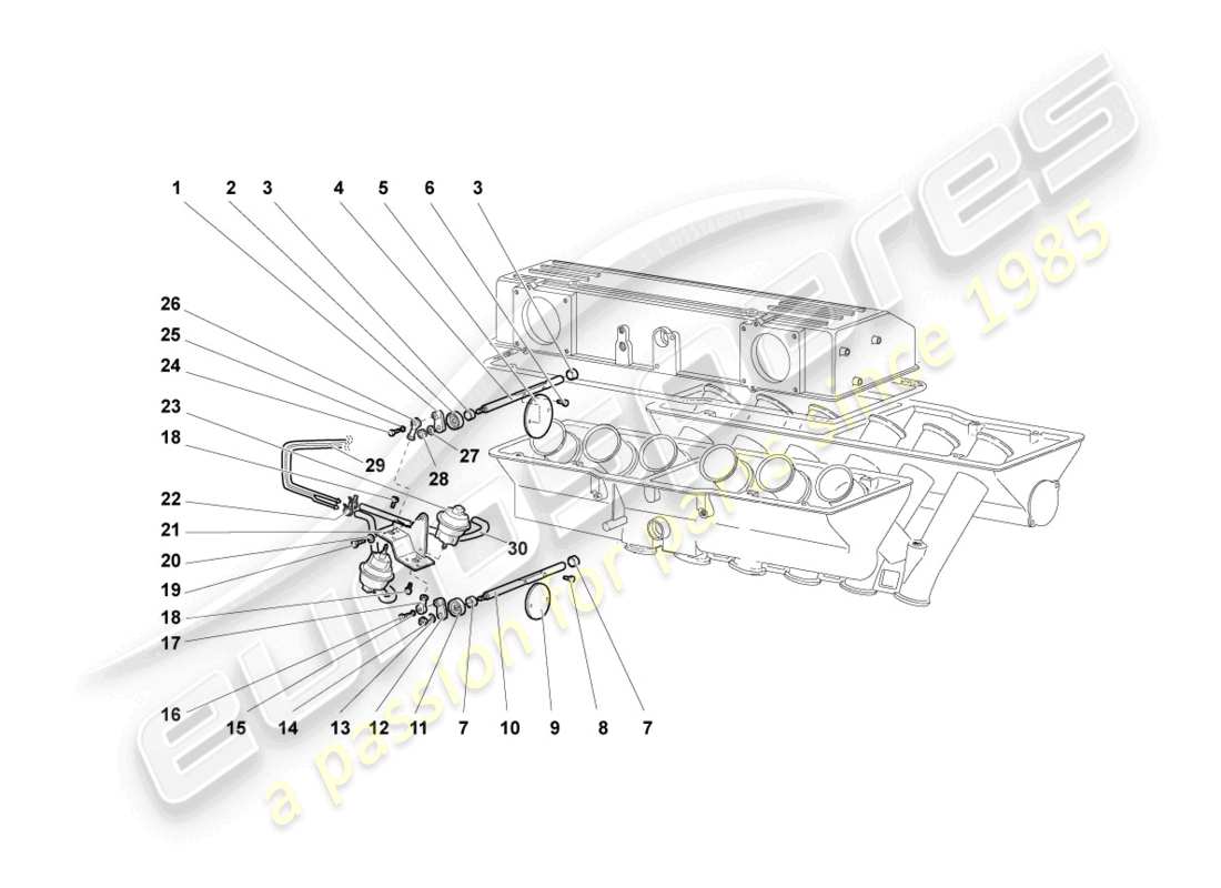 lamborghini murcielago coupe (2004) vakuumsystem teilediagramm