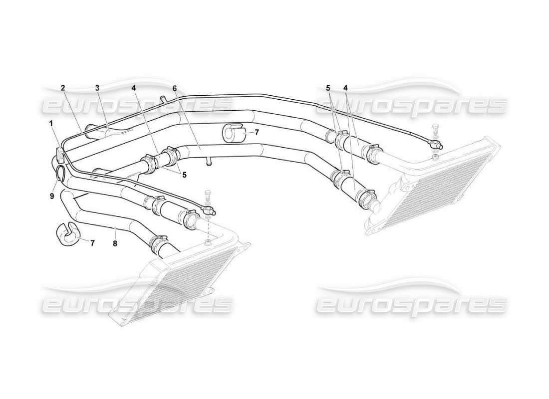 lamborghini murcielago lp670 wasserkühlsystem teilediagramm