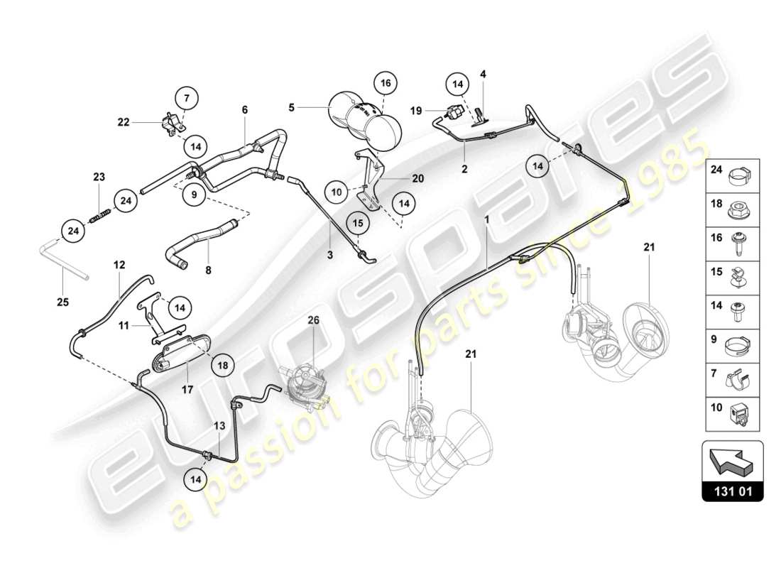 lamborghini lp750-4 sv roadster (2016) vakuumsystem teilediagramm