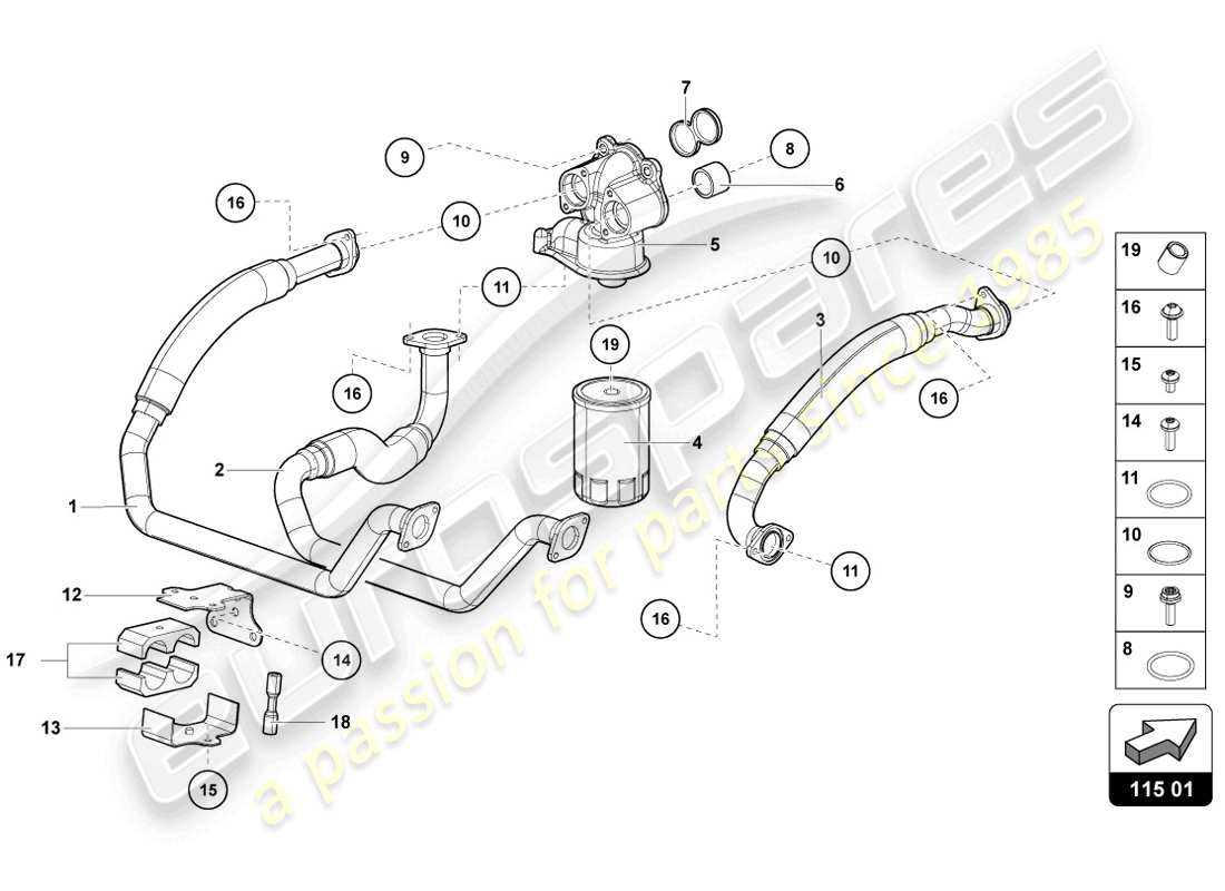 lamborghini lp720-4 coupe 50 (2014) ölfilter ersatzteildiagramm