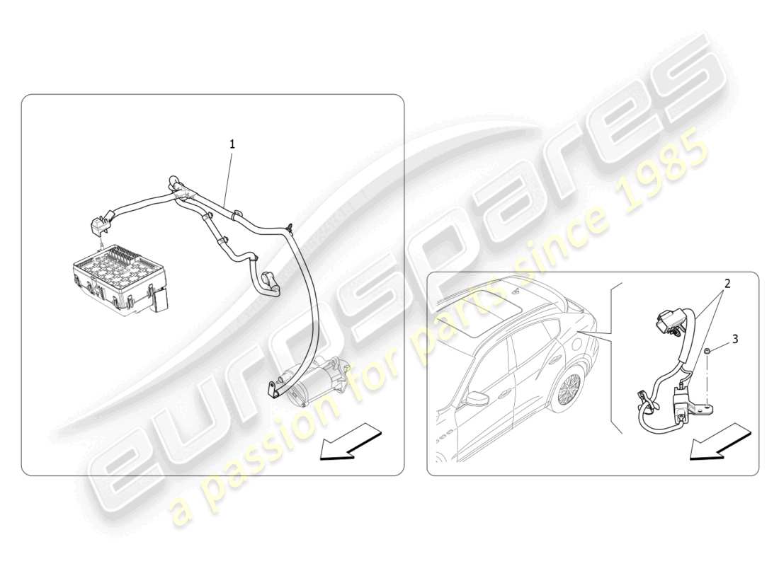 maserati levante gt (2022) hauptverkabelung teilediagramm