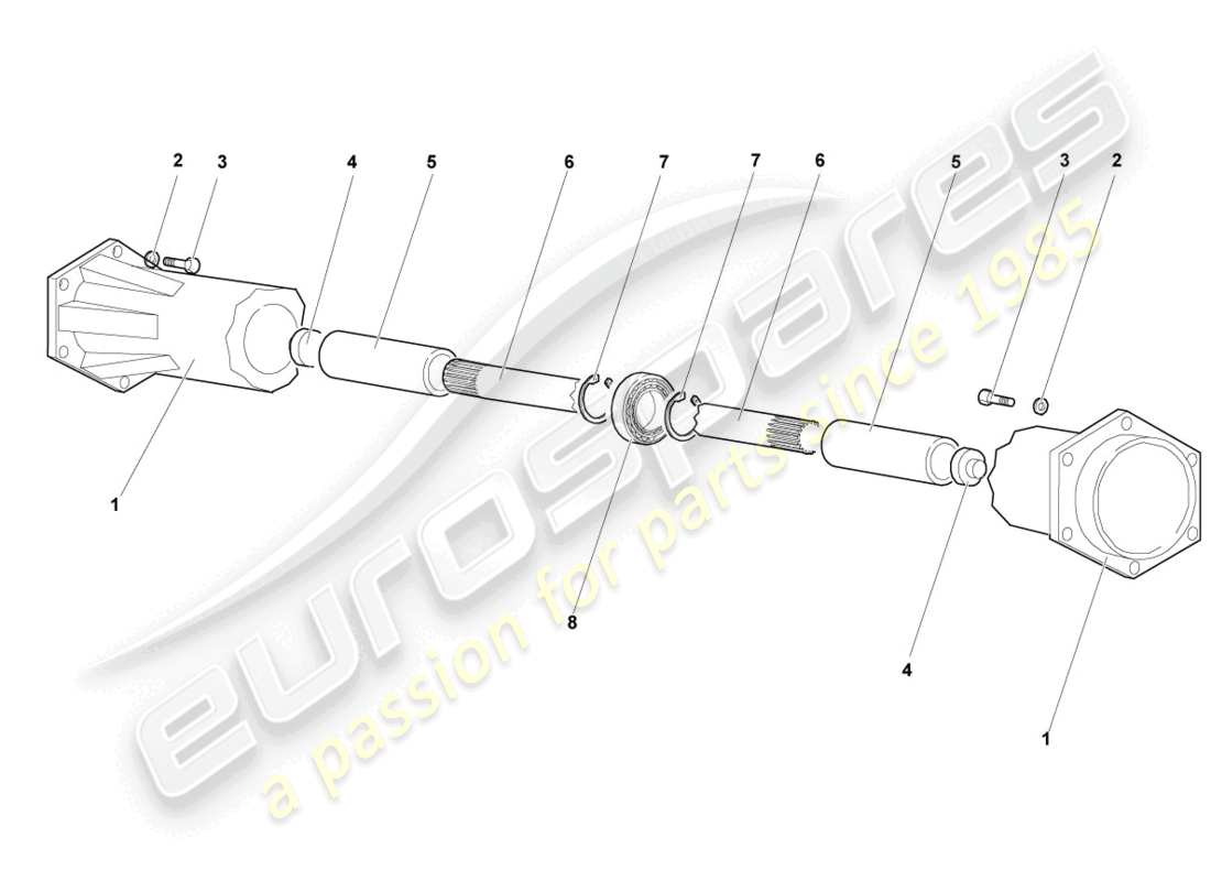 lamborghini murcielago roadster (2005) kardanwelle ersatzteildiagramm