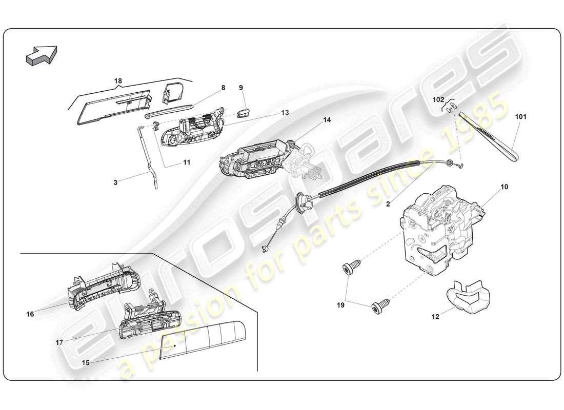 lamborghini super trofeo (2009-2014) door-teilediagramm