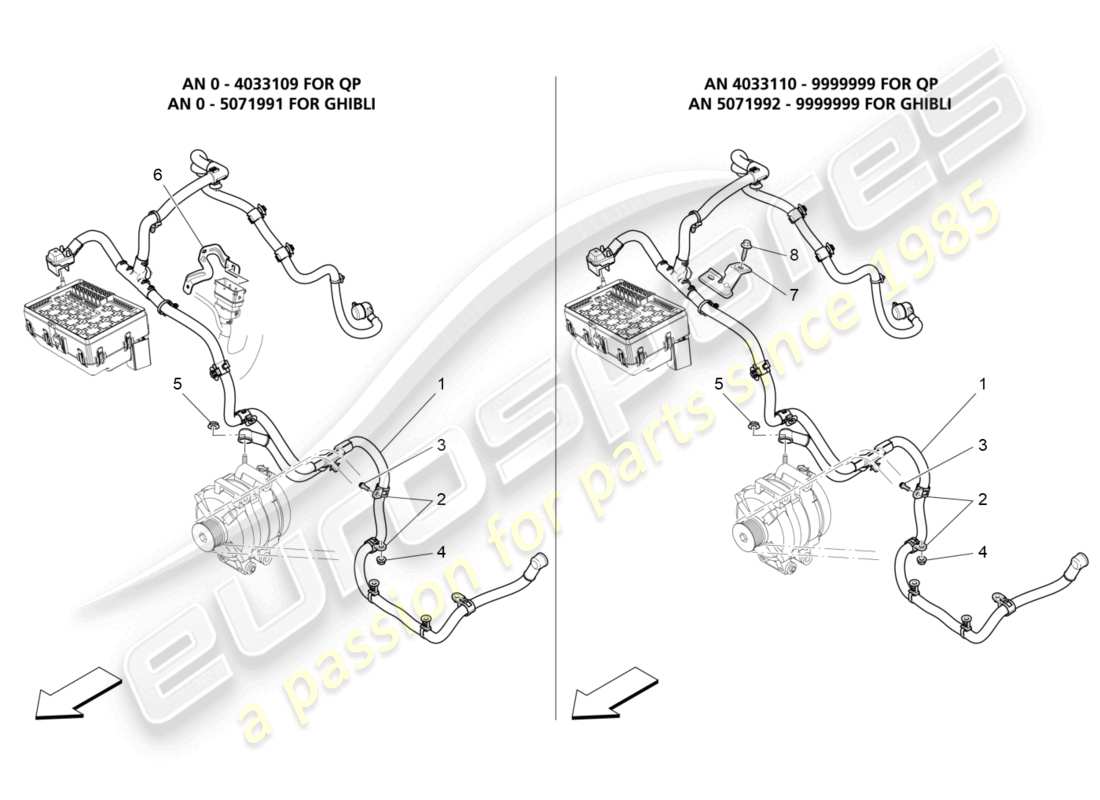 maserati ghibli (2016) hauptverkabelung teilediagramm