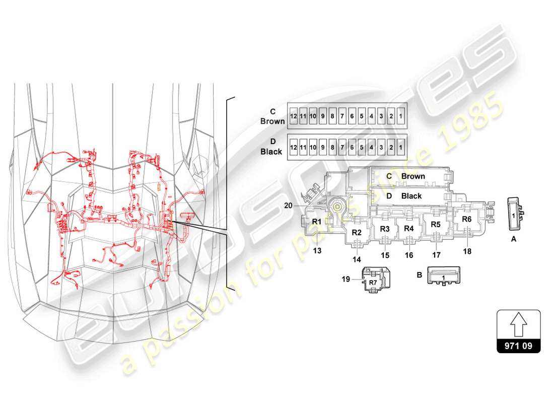 lamborghini sian (2020) sicherungen ersatzteildiagramm