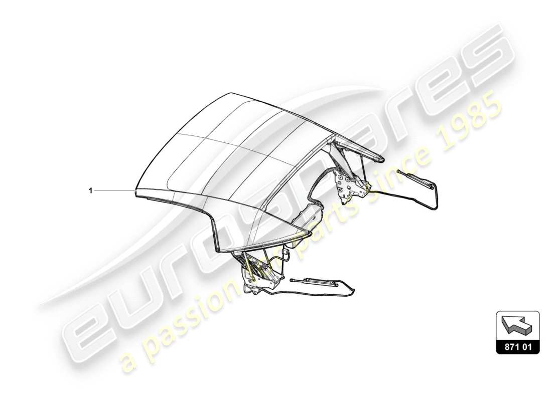 lamborghini performante spyder (2018) cabrio-dach-ersatzteildiagramm