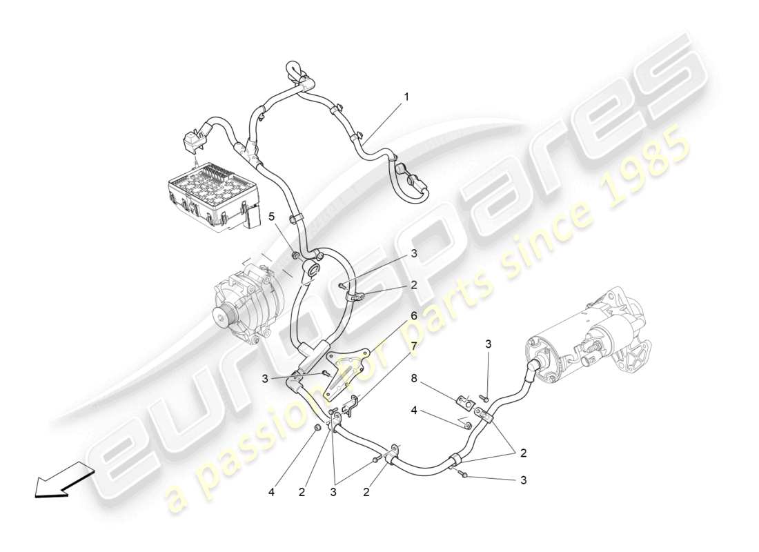 maserati levante (2019) hauptverkabelung teilediagramm