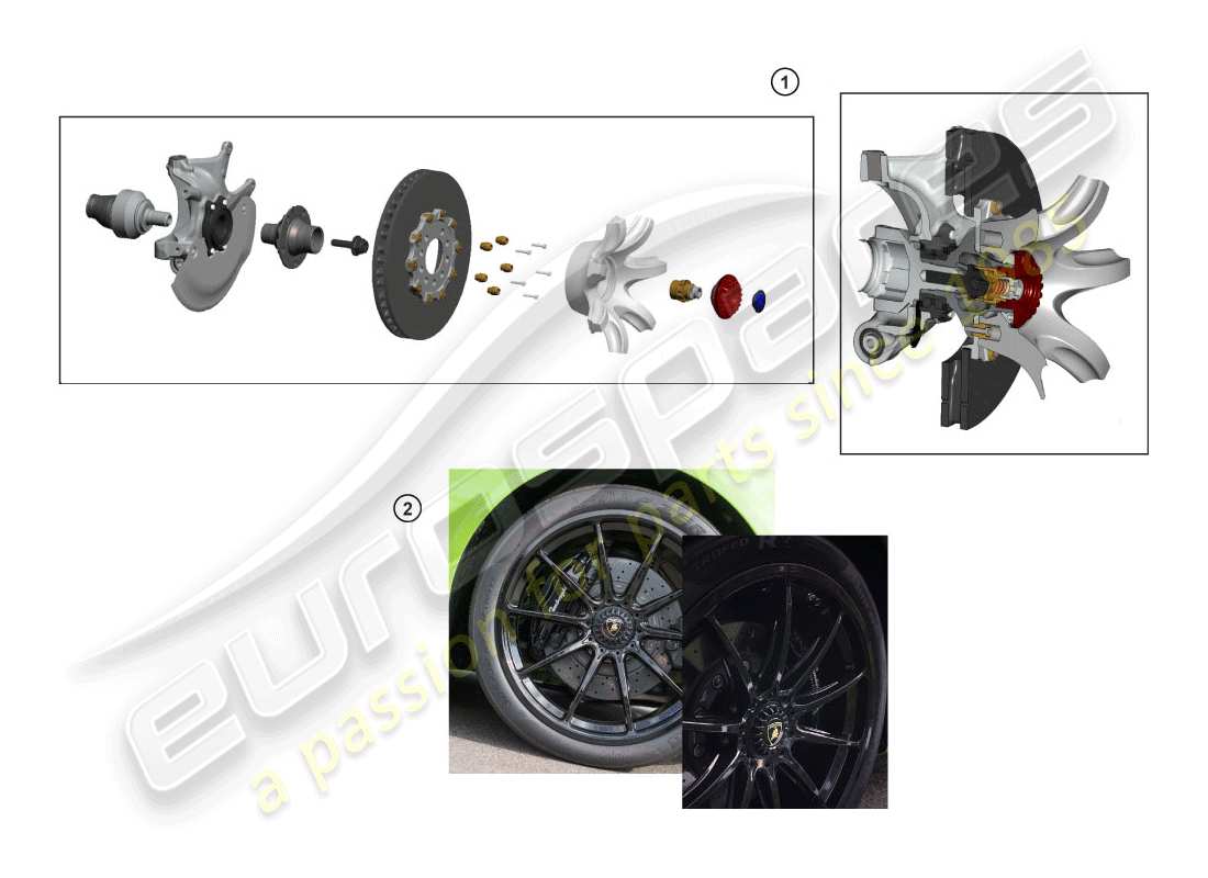 lamborghini huracan performante spyder (accessories) installationssatz teilediagramm