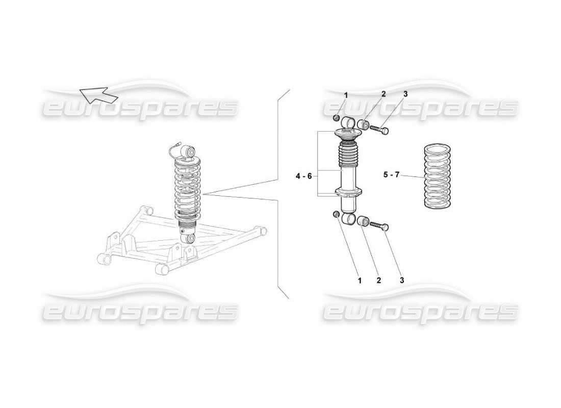 lamborghini murcielago lp670 hinterradaufhängung teilediagramm