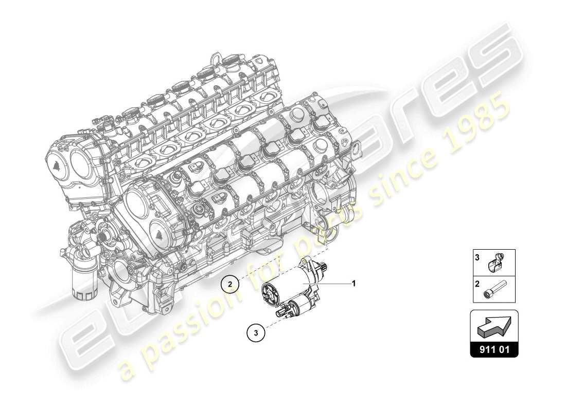 lamborghini 2014 (lp720-4 coupe 50) starter-ersatzteildiagramm